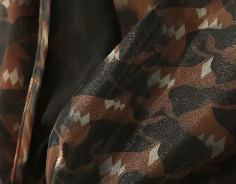 Женский винтажный принт короткий соблазнительный Бант дизайн v-образный вырез длинный рукав прозрачная блузка Женский Короткий стильный рубашки из органзы blusas