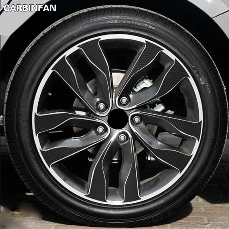 

18 inch Carbon Fiber Wheel Rim Sticker Wheel Hub Waterproof sticker For KIA K5 2014 2015 2016