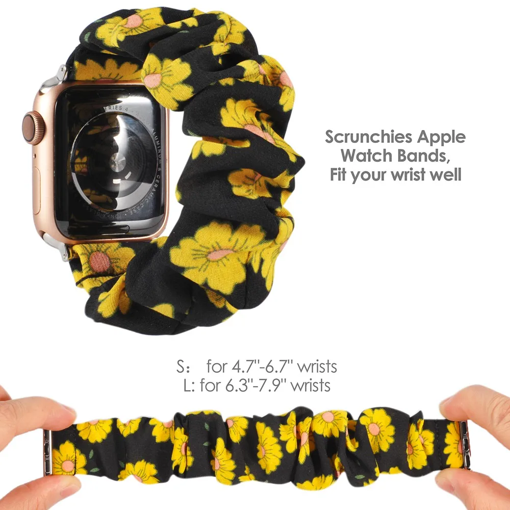 Toyouths ткань обтянутая тканью Ремешок для наручных часов Apple watch версии 40 мм 44 38 42