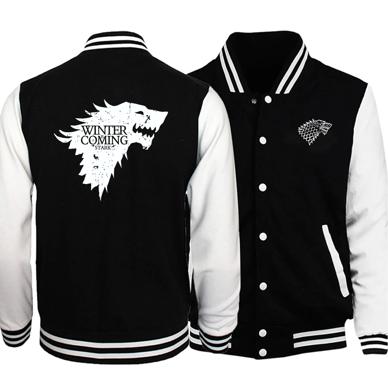 

Baseball Jacket Hoodies Game Of Thrones House Stark Winter Is Coming 2020 Spring New Arrival Fashion Men Warm Hip Hop Tracksuit