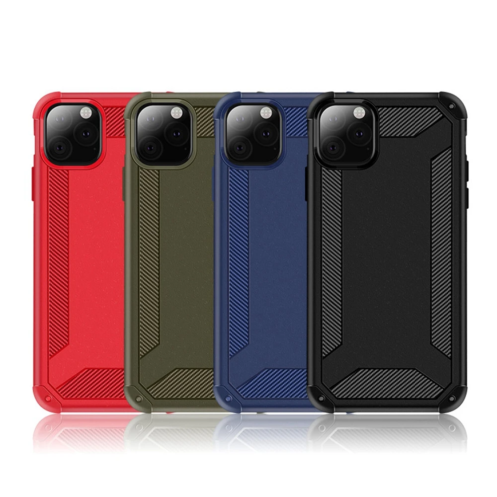Carbon Fiber for iPhone 11 Case Ultrathin Soft Pro Max Xs Xr Mobile Phone Shell 7 8 6sPlus TPU Flexible Shockproof Slim Cover |