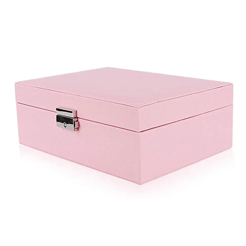 

Exquisite Jewelry Box Women Leather Packaging Necklace Rings Earrings Bracelet Storage Organizer Display Gift Boxes Case