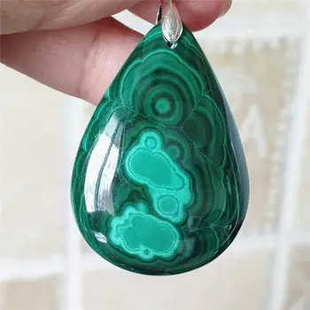 

Genuine Natural Malachite Green Chrysocolla Pendant 43x30x8mm Powerful Energy Women Men Rectangle Jewelry AAAAA