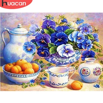 

HUACAN DIY 5D Fruits Diamond Painting Cross Stitch Kitchen Decor Needlework Full Square Diamond Mosaic Patterns Rhinestone