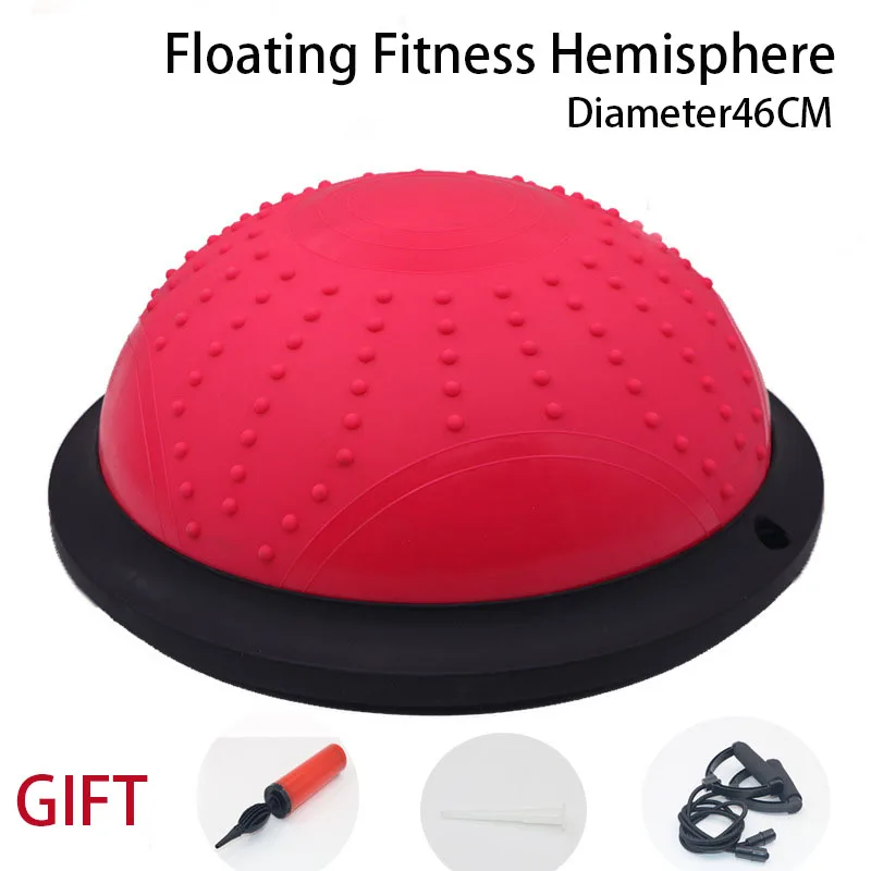 PINK Floating Оборудование для пилатеса, Йога, фитнес, плавающий Массажный мяч, мини 46 см, гимнастический баланс, мяч для йоги, полусфера, волнистый скоростной мяч, Пелота, пилатес - Цвет: PINK Floating
