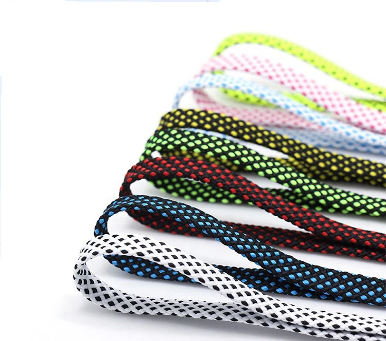 

1Pair Flat Shoelaces Two-color Polyester Sneakers Boots Shoe Lace Checkered Double Layer Hollow Flat Shoelaces For Shoes Strings