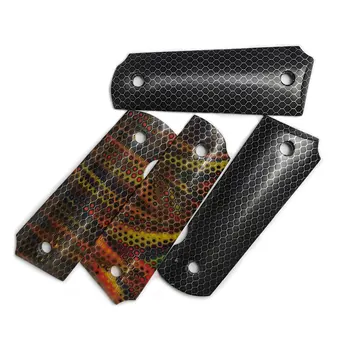 

2Pieces Tactics Pistol 1911 Grips Black C-Tek Honeycomb Pattern Resin Grips Custom Grips CNC Material 1911 Accessories