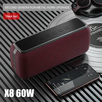 

Waterproof DSP Bass column Outdoor Speaker TWS Subwoofer Soundbar Bluetooth Speaker 60W High power Portable Support TF Card AUX