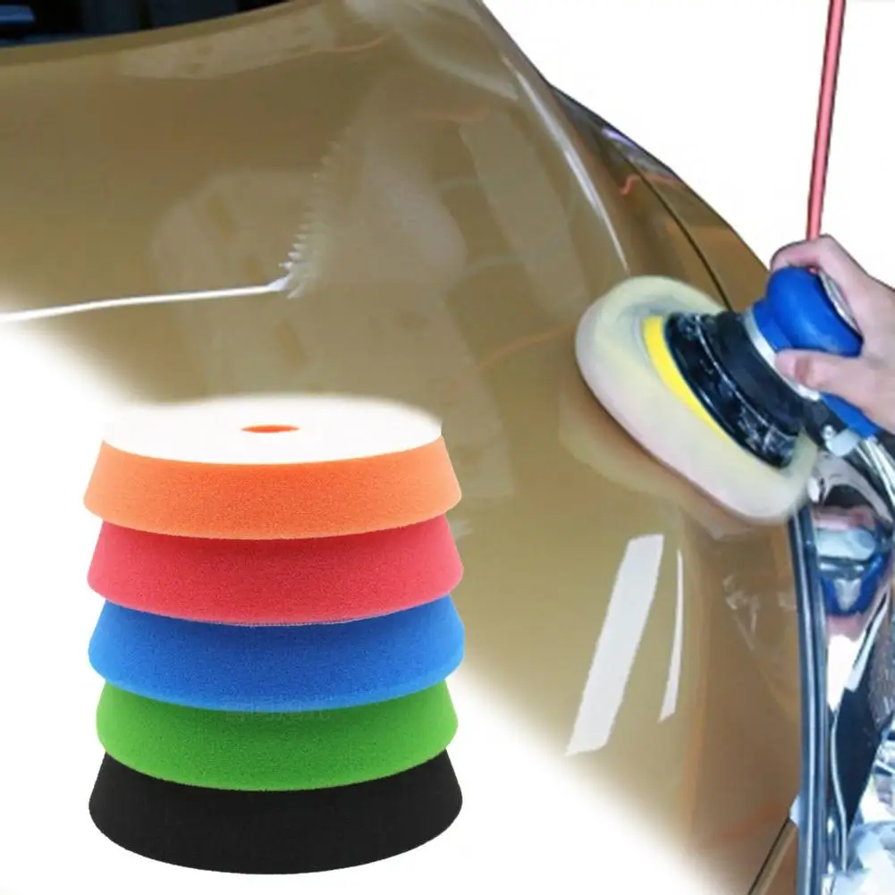 Accessories Buffing Car Accessories Polishing Pad Sponge Polisher 5 Pieces Pads set 15cm 6 Inch Car Foam Drill wheel Set Kit Pow