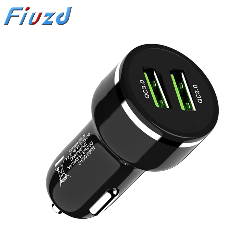 

Fiuzd 36W Dual Quick Charge 3.0 QC Fast Car USB Phone Charger Adapter Charger For iPhone X For Samsung S10 For Xiaomi Mobile