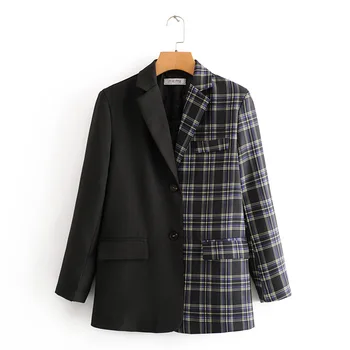 

2020 new Spring Summer European Lazy Style Mixed Colors zaraing women Suit jacket Coat vadiming sheining female jacket DFT27547