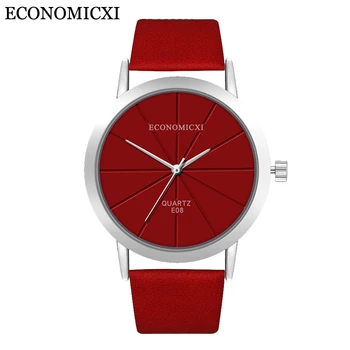 

Women Watches Relojes Para Mujer New Ladies Watch Brand Luxury Gift For Women Red Leather Strap Quartz Wristwatch Female Clock