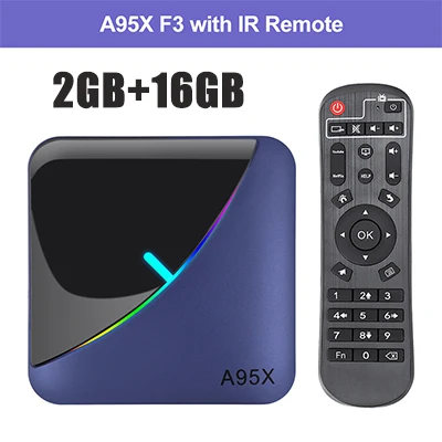 A95X F3 Android 9,0 4 Гб 64 Гб Amlogic S905X3 ТВ приставка 4K Youtube Netflix wifi RGB светильник костюм PLEX IP tv Smart tv приставка - Цвет: 2GB 16GB