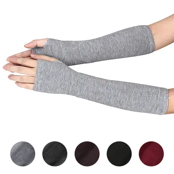 Unisex modne rękawiczki zimowe rękawiczki męskie nadgarstek ramię ręcznie dzianiny długie rękawiczki bez palców rękawiczki długie rękawiczki damskie zimowe rękawiczki tanie i dobre opinie CN (pochodzenie) men women Adult