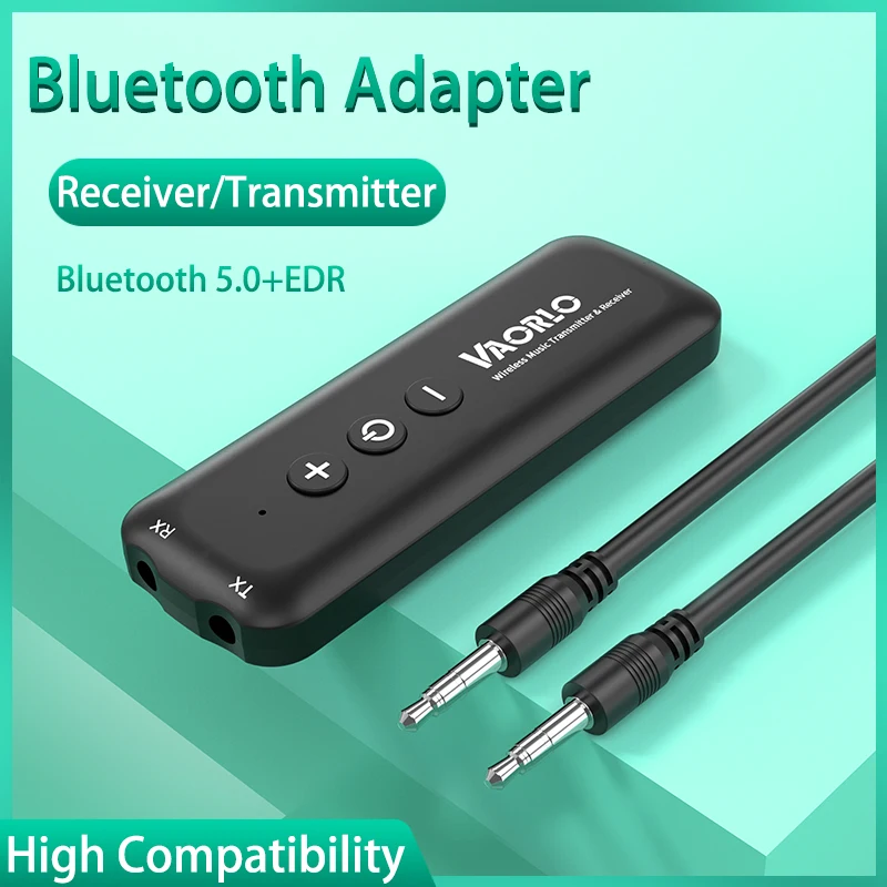 4IN1 receptor de Audio Bluetooth transmisor V5.0 de Audio inalámbrico Dongle 3,5mm Jack Aux adaptador USB con micrófono para TV auriculares PC del coche