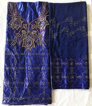 

New arrival bazin riche getzner 2019 nouveau hot sale cotton basin riche brocade latest nigerian gele headtie 5+2yards/lot
