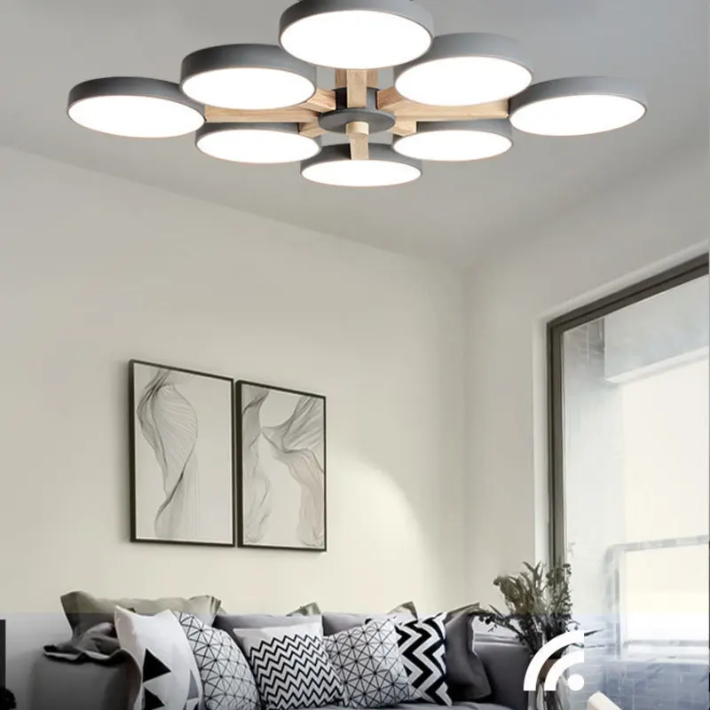 

Art Spider ceiling lights Nordic Vintage Loft wood ceiling lights for living room retro E27 Bulb Light Modern Home Lighting
