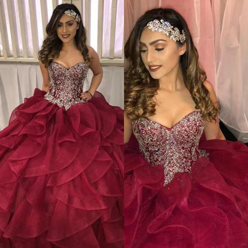 burgundy rhinestone dress