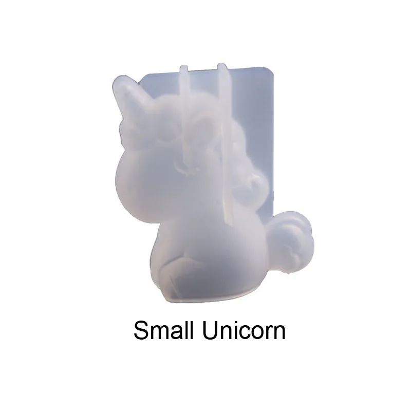 small unicorn 1 шт. Симпатичные животные формы силиконовые ювелирные изделия Плесень УФ смолы эпоксидные инструменты ювелирных изделий инструменты DIY подвесные формы - Цвет: small unicorn