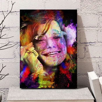 

Janis Joplin Watercolor Abstract Art Canvas Poster Home Wall Decor (No Frame)