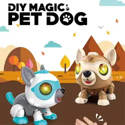Robot électronique chien, contrôle vocal, capteur intelligent tactile, jouets éducatifs pour enfants, bricolage 