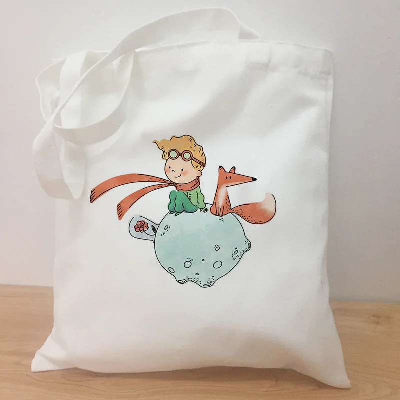 Серийная Холщовая Сумка тоут Little Prince многоразовая Экологически чистая сумка для