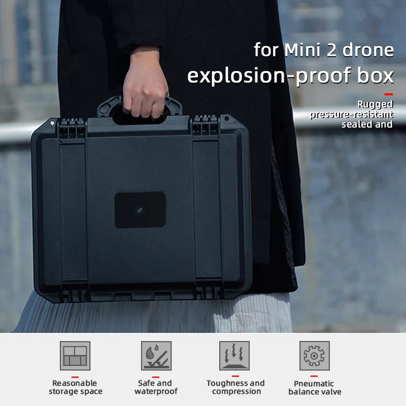 Waterproof Hardshell Storage Box for DJI MINI 2 Drone Portable Handbag Carrying Case for DJI MINI 2 Drone Accessories