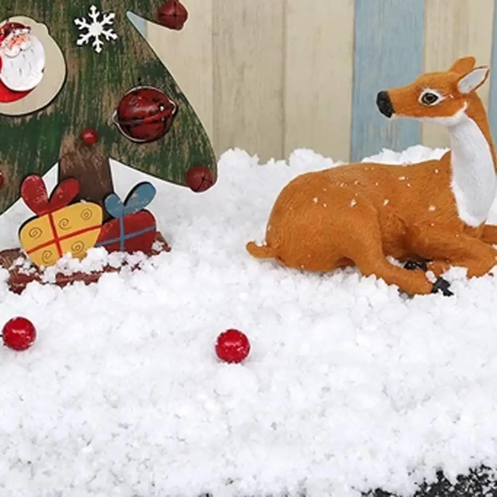 Nieve Falsa para Decoración Navideña Jonami Nieve Decorativa Artificial Navidad 200 g - 2.5 litros Copos de Nieve Mágica en Polvo Decoración de Navidad 