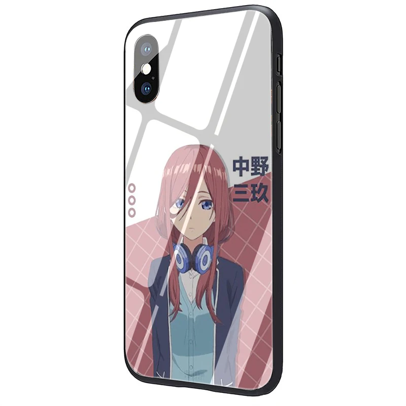 EWAU Nakano miku Gotoubun no Hanayome чехол для телефона из закаленного стекла для iPhone 5 5S SE 6 6s 7 8 plus X XR XS 11 pro Max - Цвет: G5