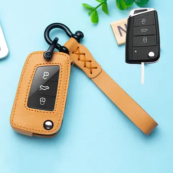 

Leather TPU Car Key Case Cover for Volkswagen VW Golf 7 mk7 Seat Ibiza Leon FR 2 Altea Aztec for Skoda Octavia Key Covers
