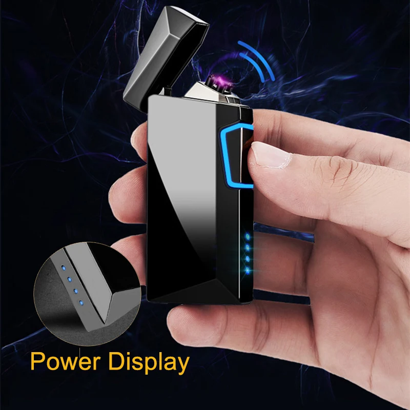 Дуговая Зажигалка двойной крест электрические с USB перезаряжаемая ветрозащитная Зажигалка без пламени для свечи пожарной сигареты на открытом воздухе в помещении 10 шт
