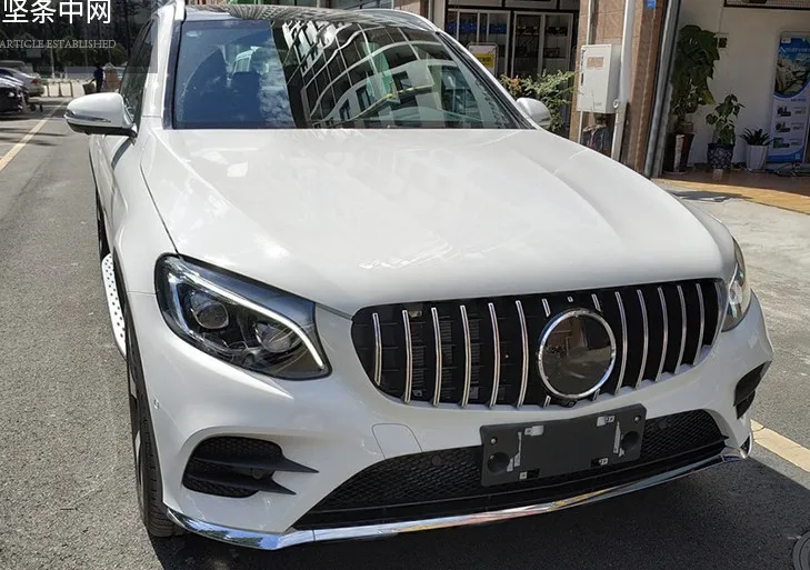 Для benz GLC X253 спойлер гриль GT стиль для GLC260 GLC200 GLC250 GLC300 Передняя губная дефлектор Декоративная полоса