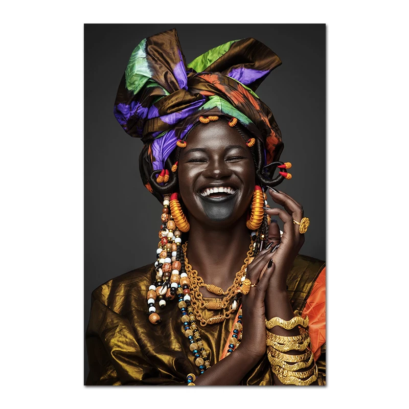Африканские женщины картины HD печать черный Женщины плакат холст настенный Декор Картина комната скандинавские украшения дома без рамки