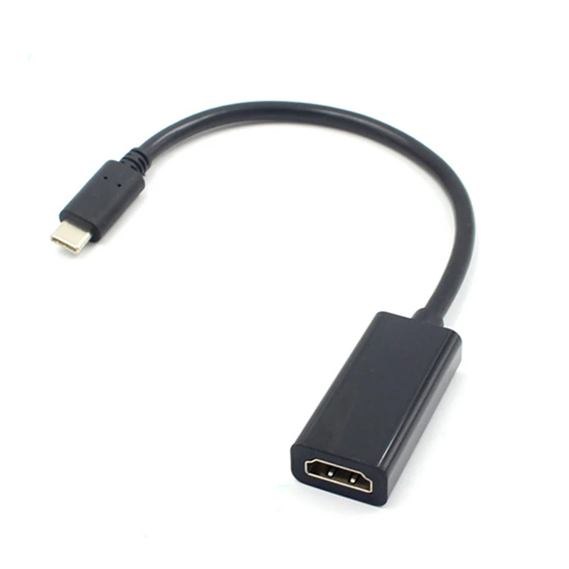 

USB Type C To Female HDMI HDTV Adapter Cable 1080P Adapter Cable Male To Female HDMI Converter For MHL Function Phones Black