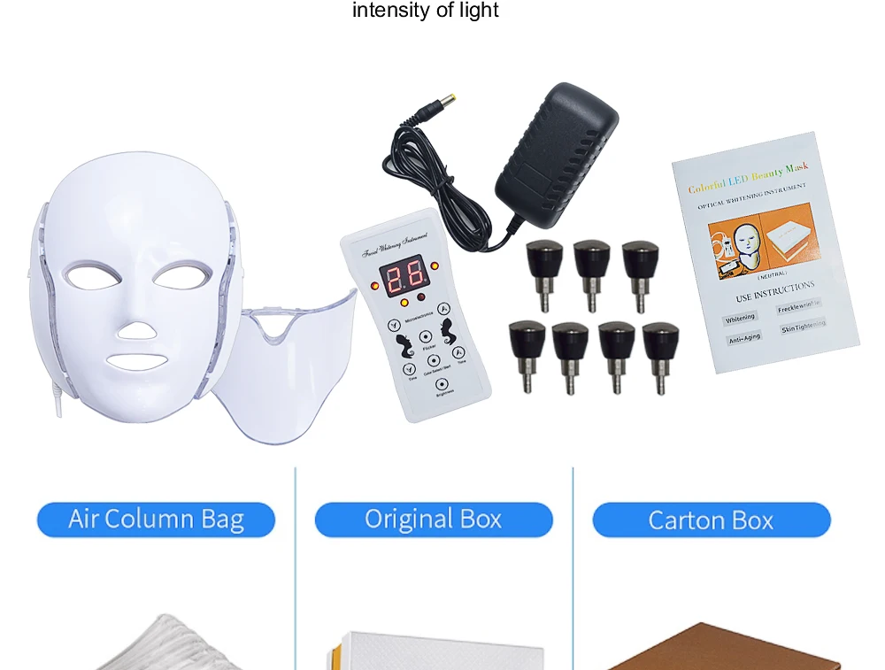 Licheng тушь для ресниц светодиодный светильник для лица Омоложение кожи уход за лицом Лечение Красота анти акне терапия отбеливание 7 цветов