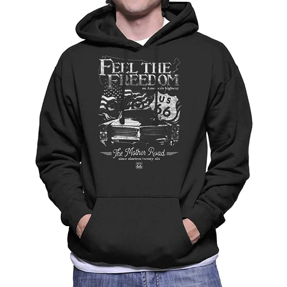 Route 66 Feel The Freedom Americana Men's Hooded Sweatshirt | Мужская одежда