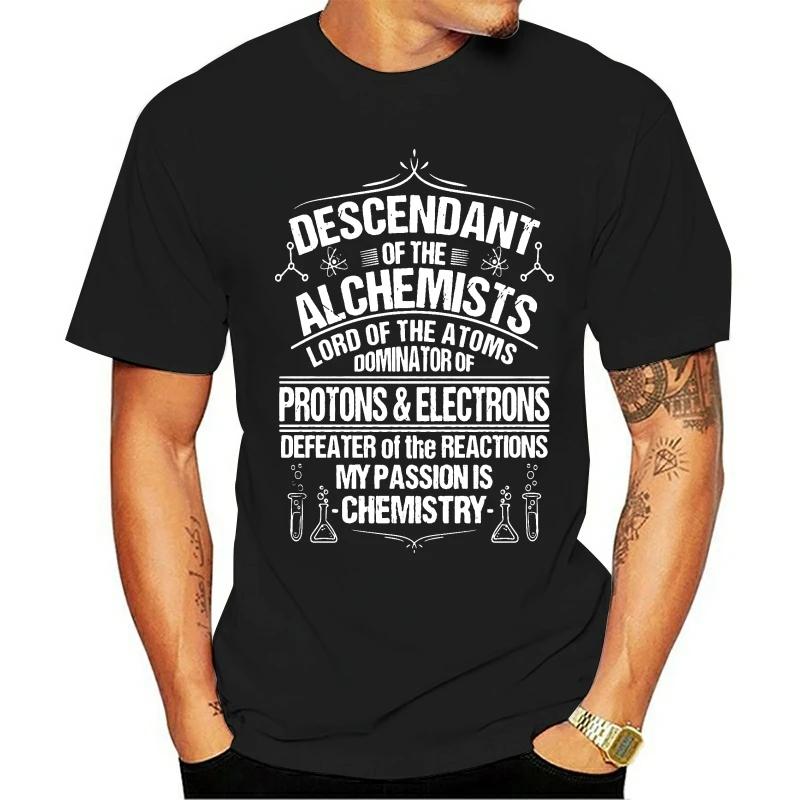 Мужская футболка забавная химическая химик наука юмор популярная Футболка с