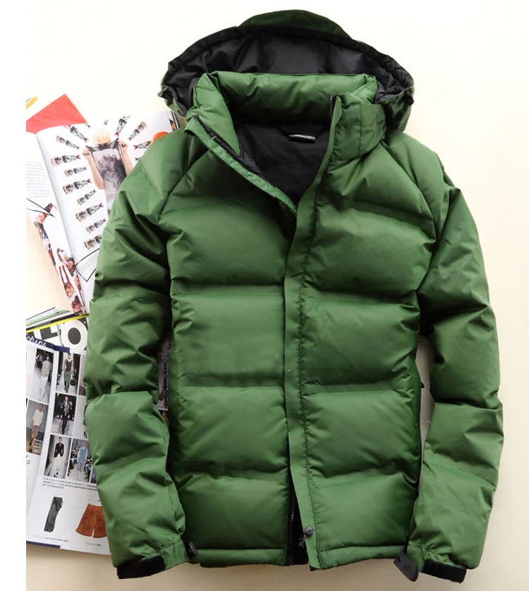 2019 новое зимнее мужское белое пуховое пальто с капюшоном модное ветрозащитное