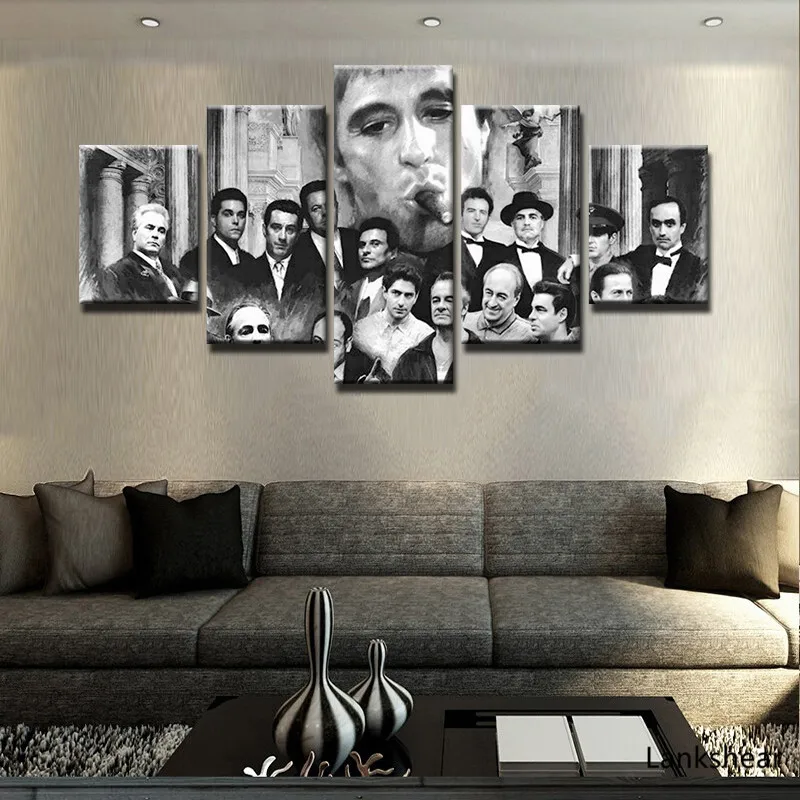 Современное домашнее настенное украшение крестного отца 5 шт. Картина на холсте HD