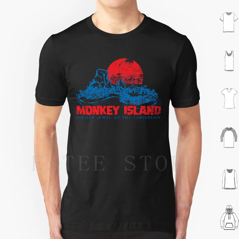 Monkey Island T Shirt Cotton Men Diy Print Monkey Island The Secret Of Monkey Island Lucasarts Guybrush Treepwood Pirates