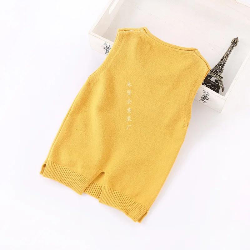 

BOY'S Waistcoat Autumn New Products Children Knitted Small CHILDREN'S Baby Cute Yarn Shirt Infant Sweater Vest Childrenswear