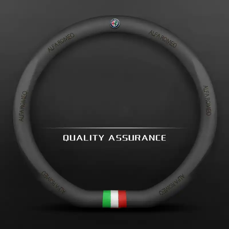 38 Cm Kulit Asli Penutup Kemudi Mobil Sport Balap Untuk Alfa Romeo 159 147 156 Giulietta 147 159 Mito Stelvio Giulia Kemudi Meliputi Aliexpress