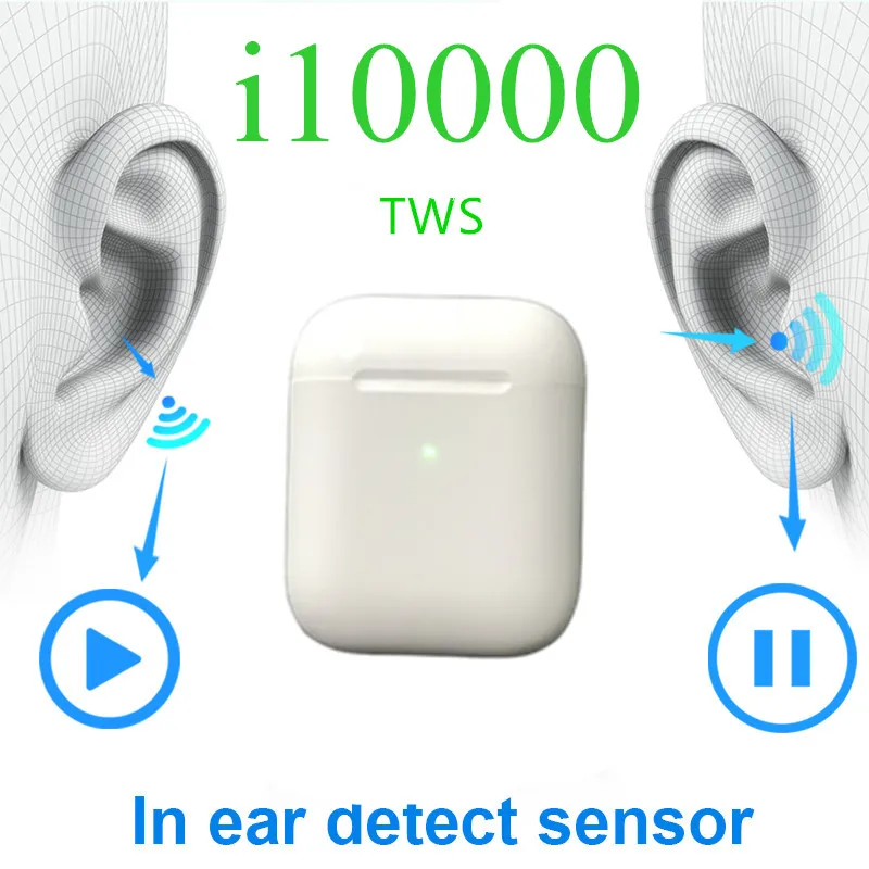 I10000 tws smart sensor 8D Bass Pop Up Беспроводная зарядка Bluetooth наушники W1 чип гарнитура PKI9000 i10 i5000 i100