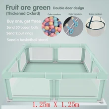 Valla de seguridad para niños, parque infantil verde de 125cm x 125cm, barrera de seguridad, corralito utilizado durante 4 18 meses para aprender a caminar, nuevo