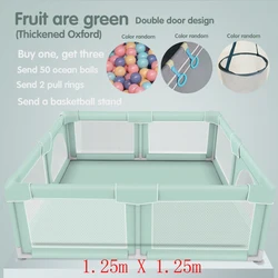 Clôture de sécurité pour enfants de 4 à 18 mois, parc vert de 125cm x 125cm pour apprendre à marcher avec bébé, nouvelle collection 