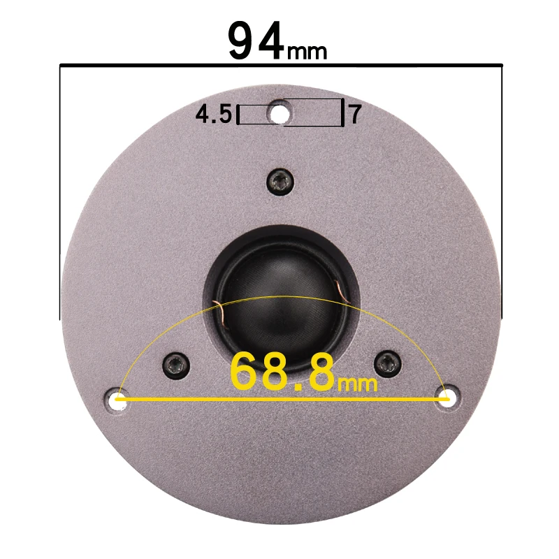 HIFIDIY LIVE T1II 4 дюйма 4,5 твитер динамик блок алюминиевая панель Прозрачная Шелковая мембрана 8OHM30W тройной громкоговоритель 94~ 120 мм - Цвет: 94mm