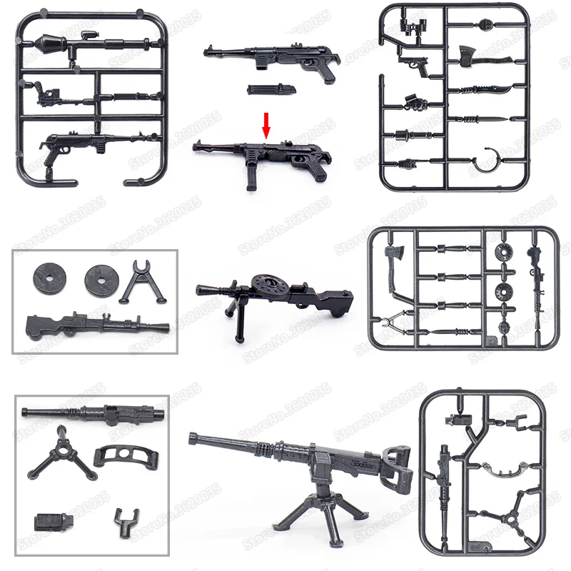 

Legoinglys ww2 Military Figures Weapons Assemble Army Light Machine Guns Building Block Force Soldier Set Moc Christmas Gift Toy