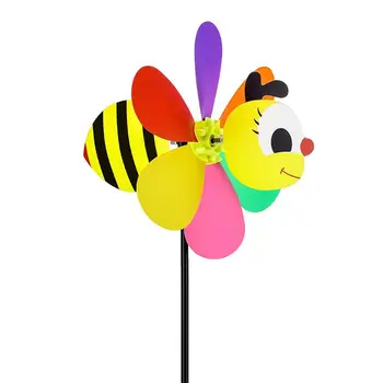 

SOLEDI Color Random 3D Pinwheel Lawn Outdoor Garden Lovely Windmill Yard Decor Plastic Beautiful Insect Toy Whirligig