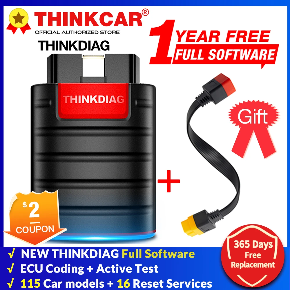 thinkcar Thinkdiag Bluetooth OBD2 Scanner Bi-Directional Scan Tool,Full System Scanner with 16 Reset Functions,ECU Coding,Live Data Stream Graph,Code Reader for iPhone & Android thinkcar Thinkdiag Bluetooth OBD2 Scanner Bi-Directional Scan Tool,Full System Scanner with 16 Reset Functions,ECU Coding,Live Data Stream Graph,Code Reader for iPhone & Android
