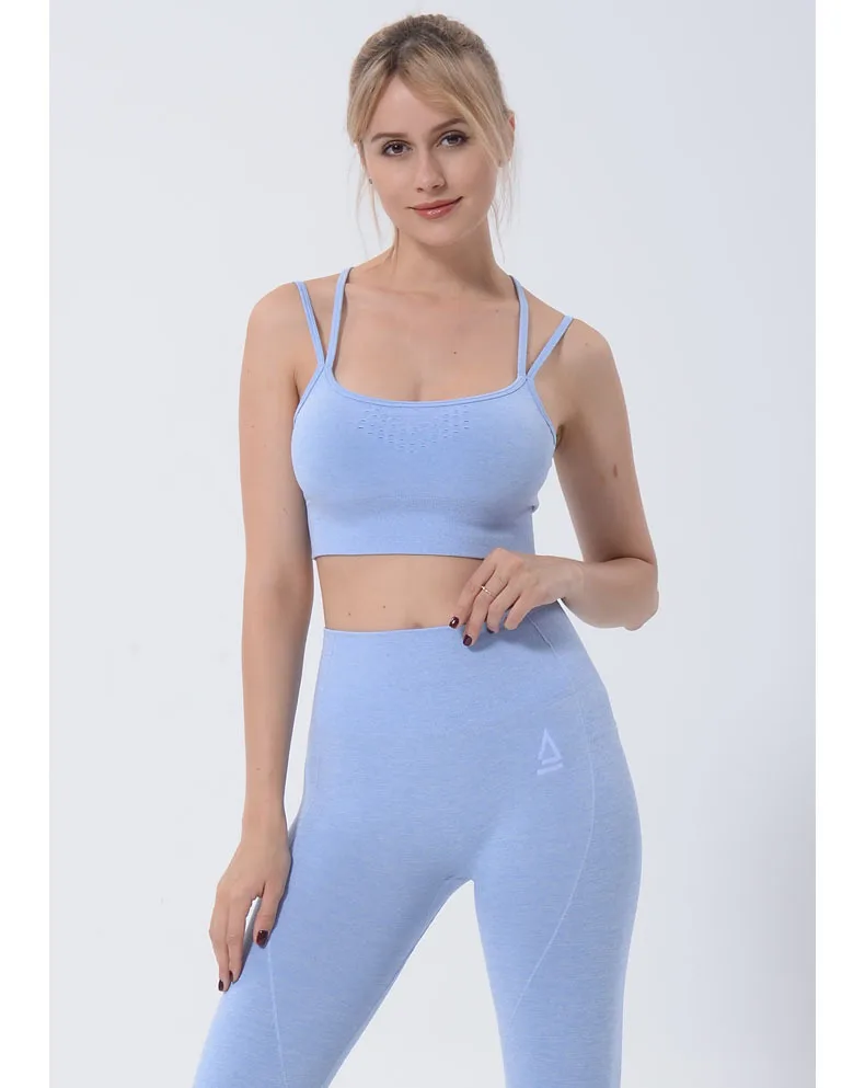 

Women Sport Suits Seamless 2 Piece Set Gym Workout Clothes Sexy Bra Fitness Scrunch Butt Leggings Yoga Breathable Sportswear